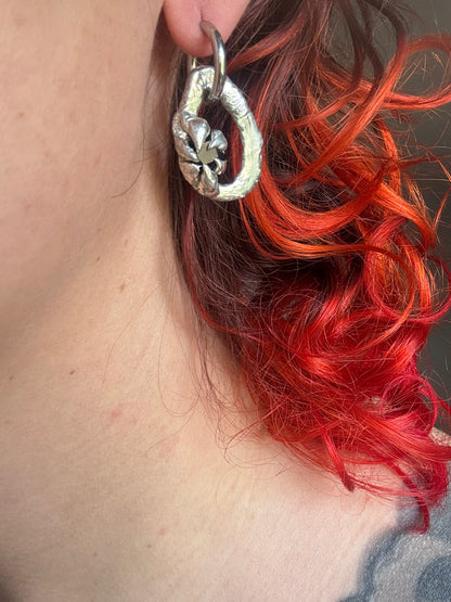 Vek | organic shaped soldered Earring Pair