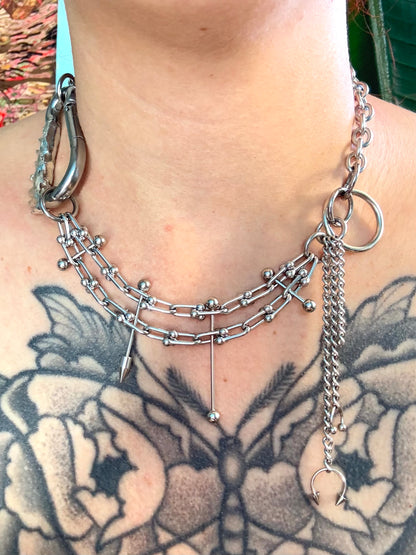 Exe | soldered Carabiner Necklace