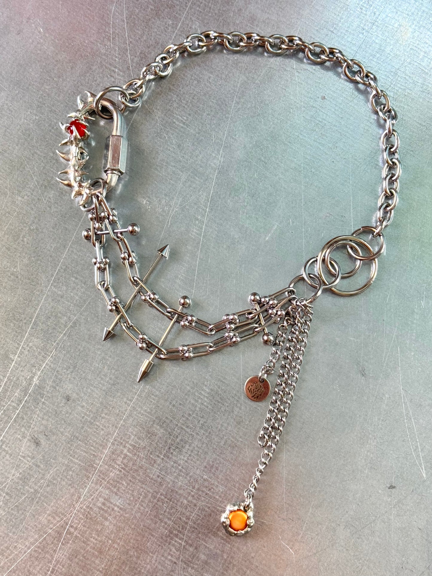 Thustu | soldered Carabiner Necklace