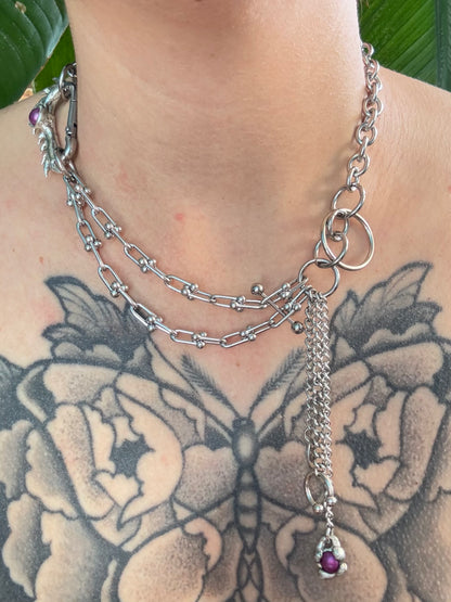 Lusnul | soldered Carabiner Necklace