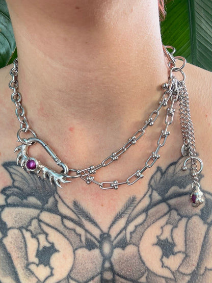 Lusnul | soldered Carabiner Necklace