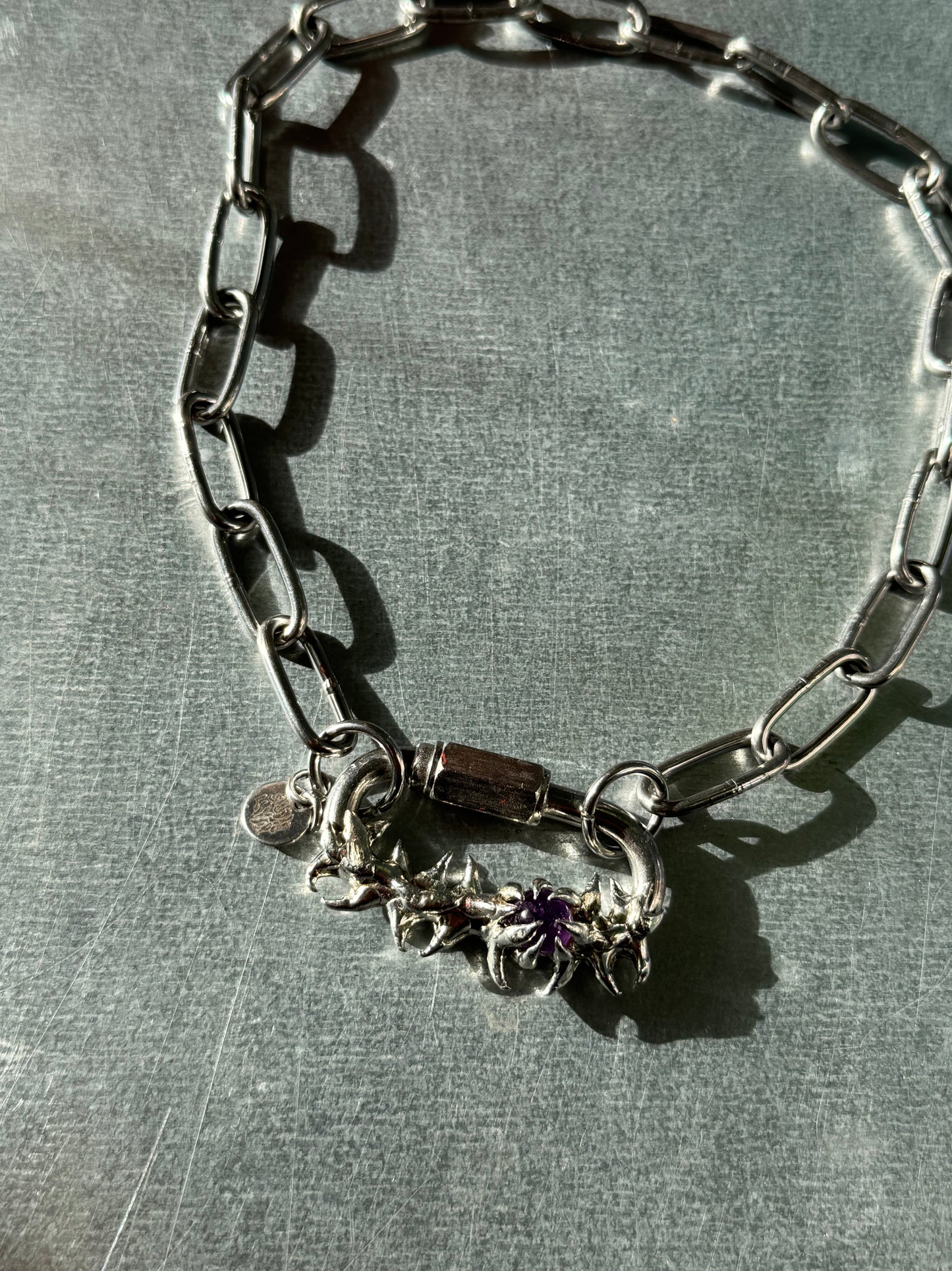 Rills | soldered Carabiner necklace