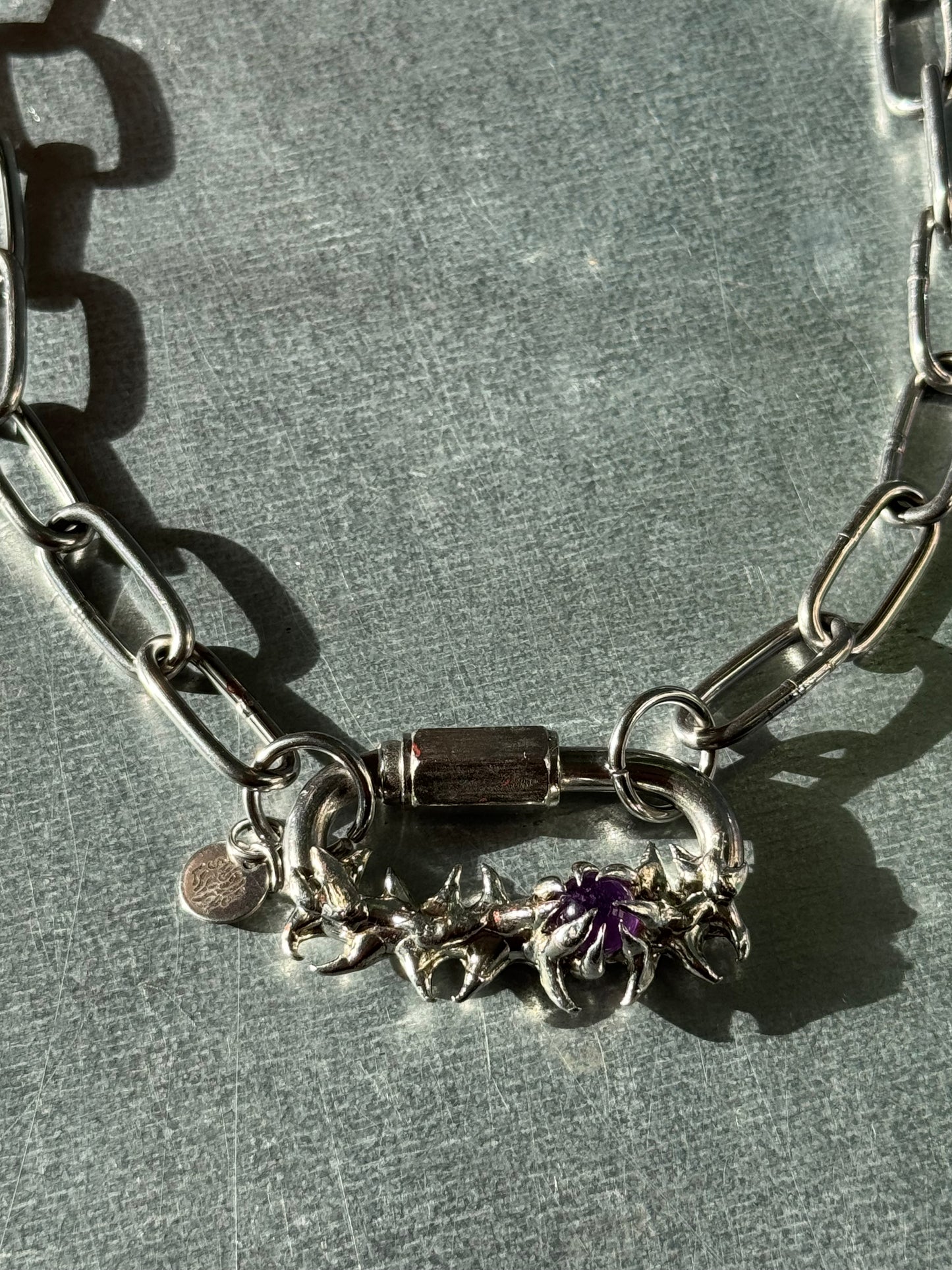 Rills | soldered Carabiner necklace