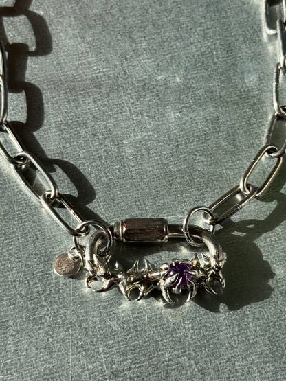 Rills | soldered Carabiner necklace