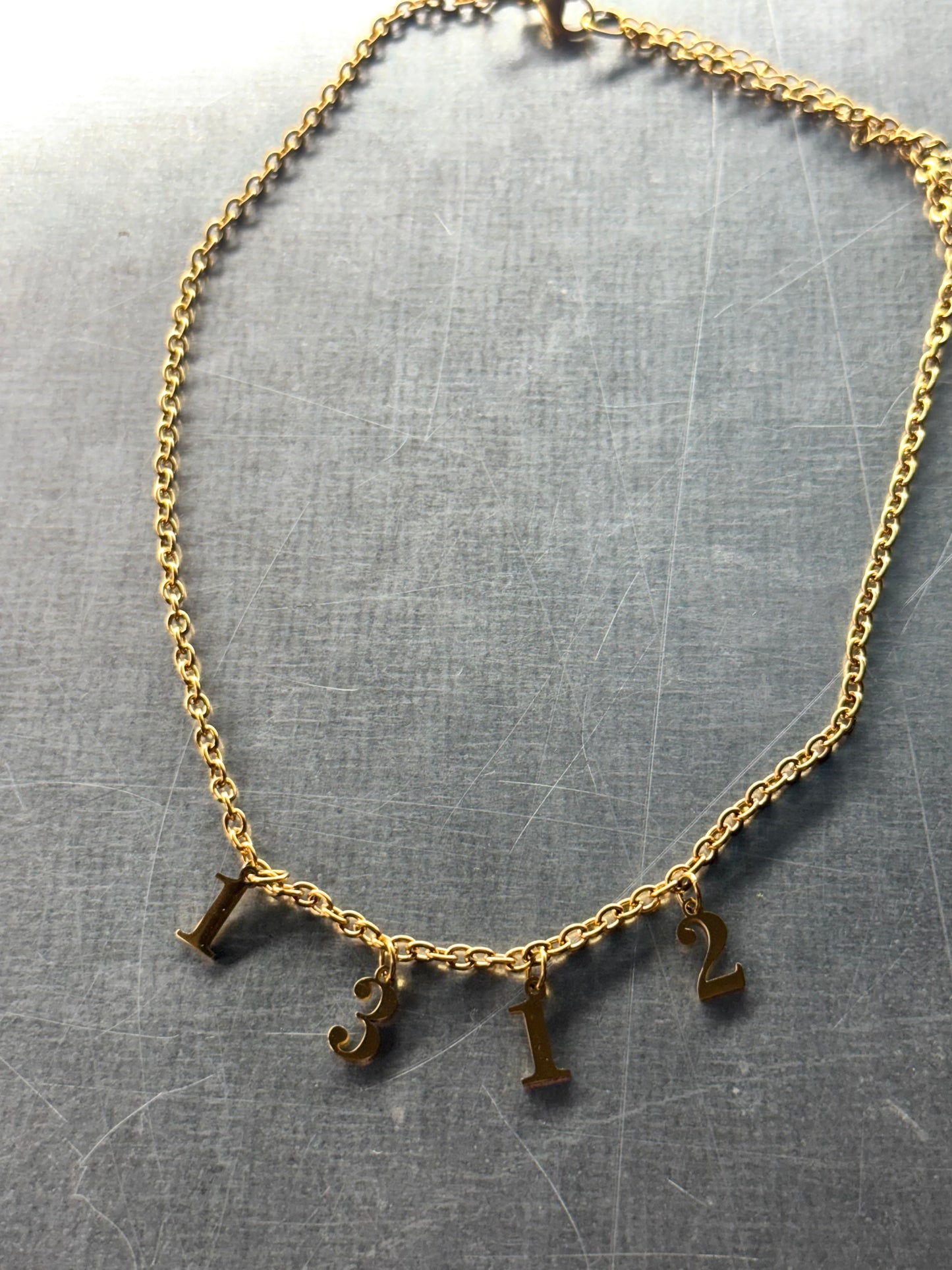 1312 | Necklace gold-colored stainlees steel