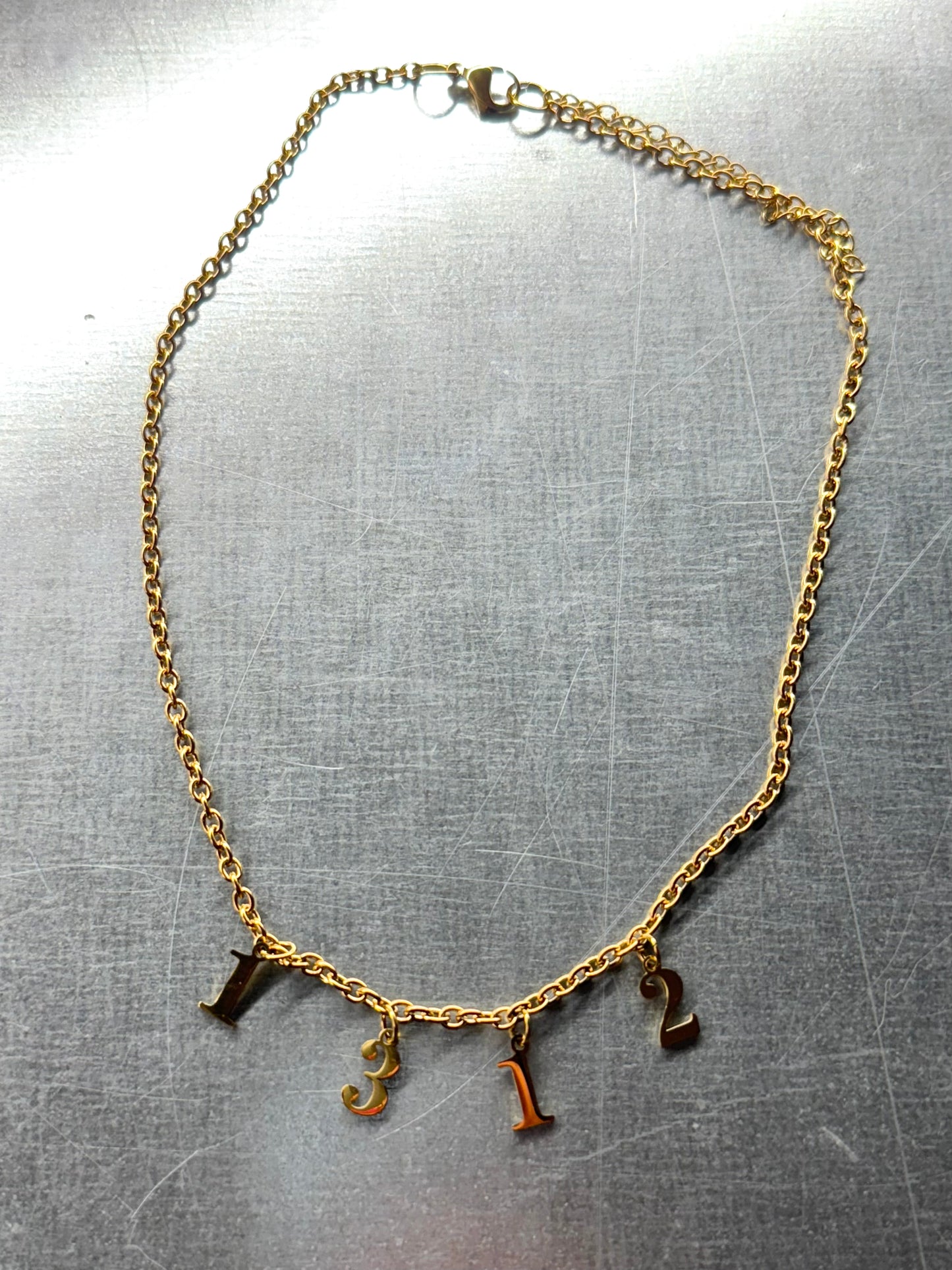 1312 | Necklace gold-colored stainlees steel
