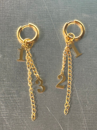 1312 | Earrings gold-colored stainlees steel