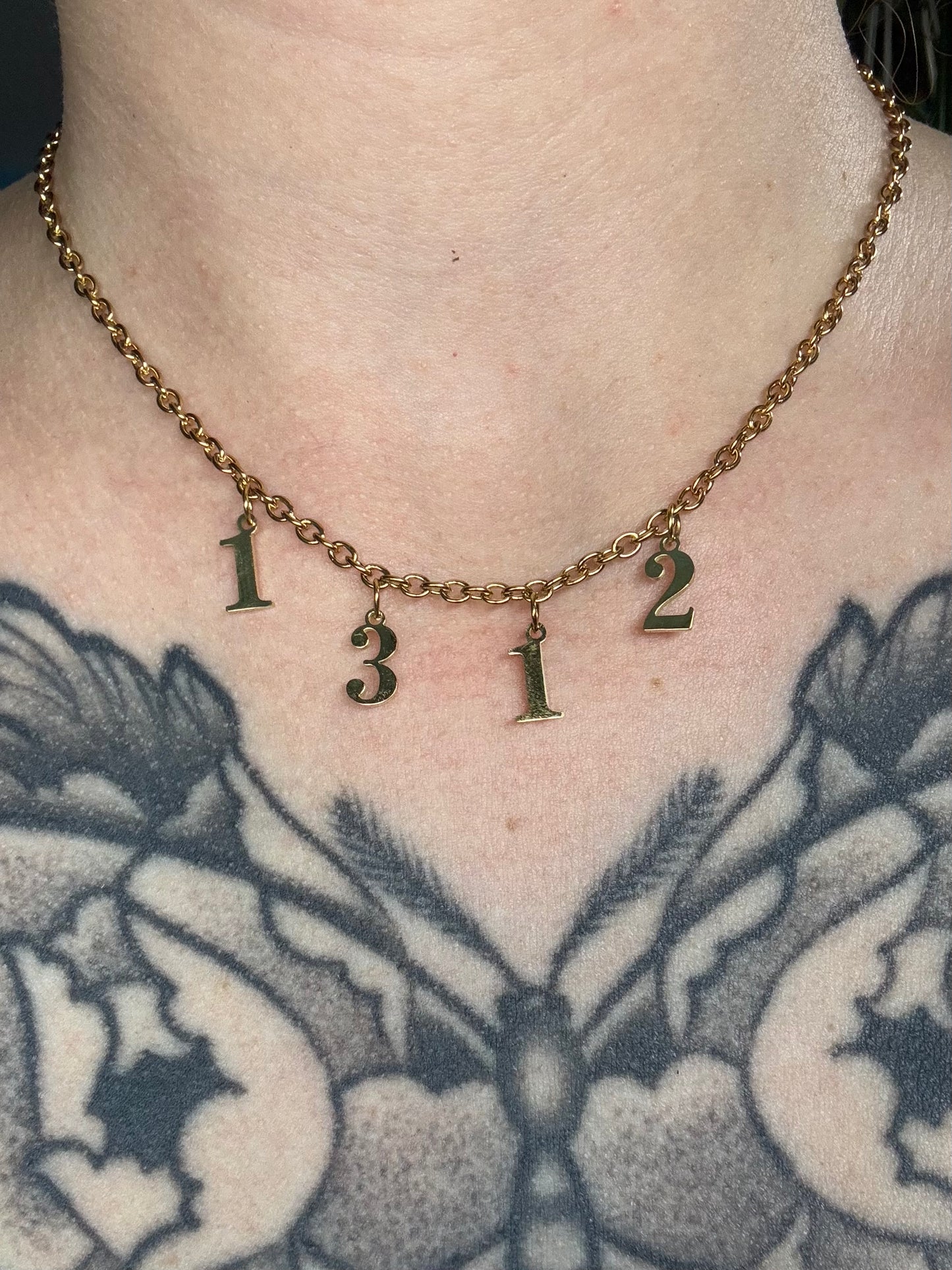 1312 | Necklace gold-colored stainlees steel