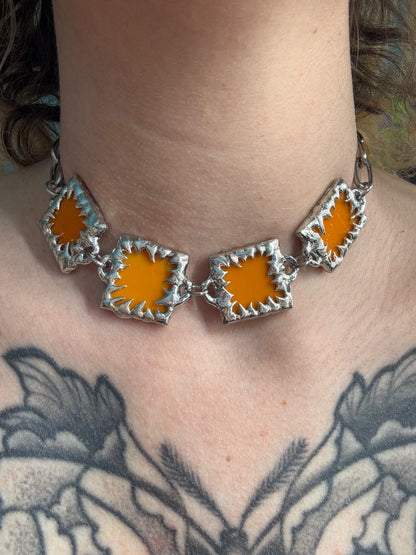 Stained Glass Collection: Nusti | soldered choker Necklace