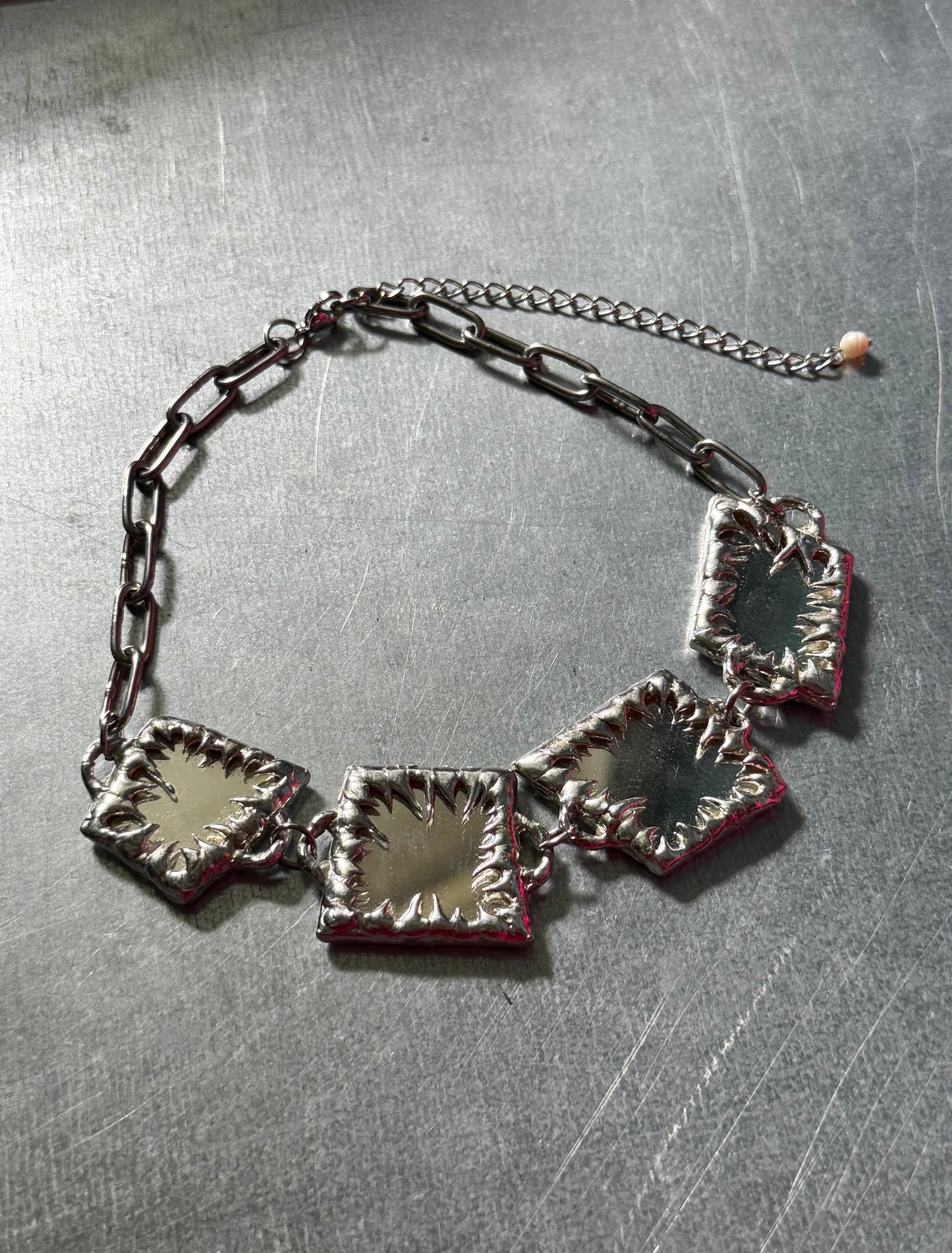 Mirror choker | soldered Necklace