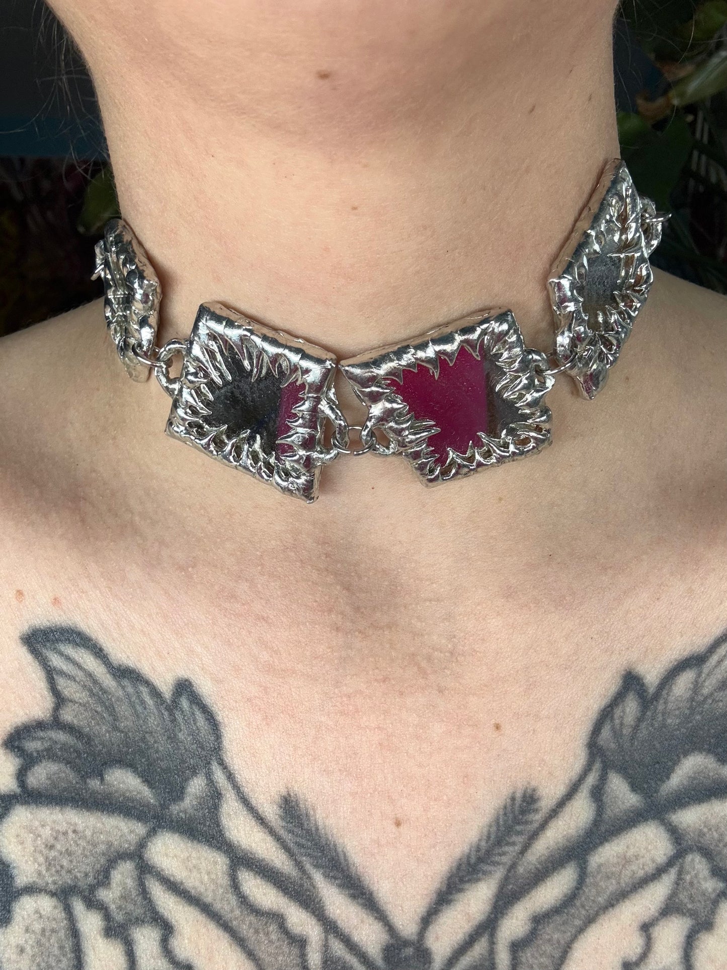 Mirror choker | soldered Necklace