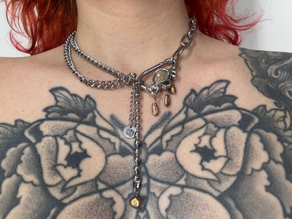 Kaia | soldered Carabiner Necklace