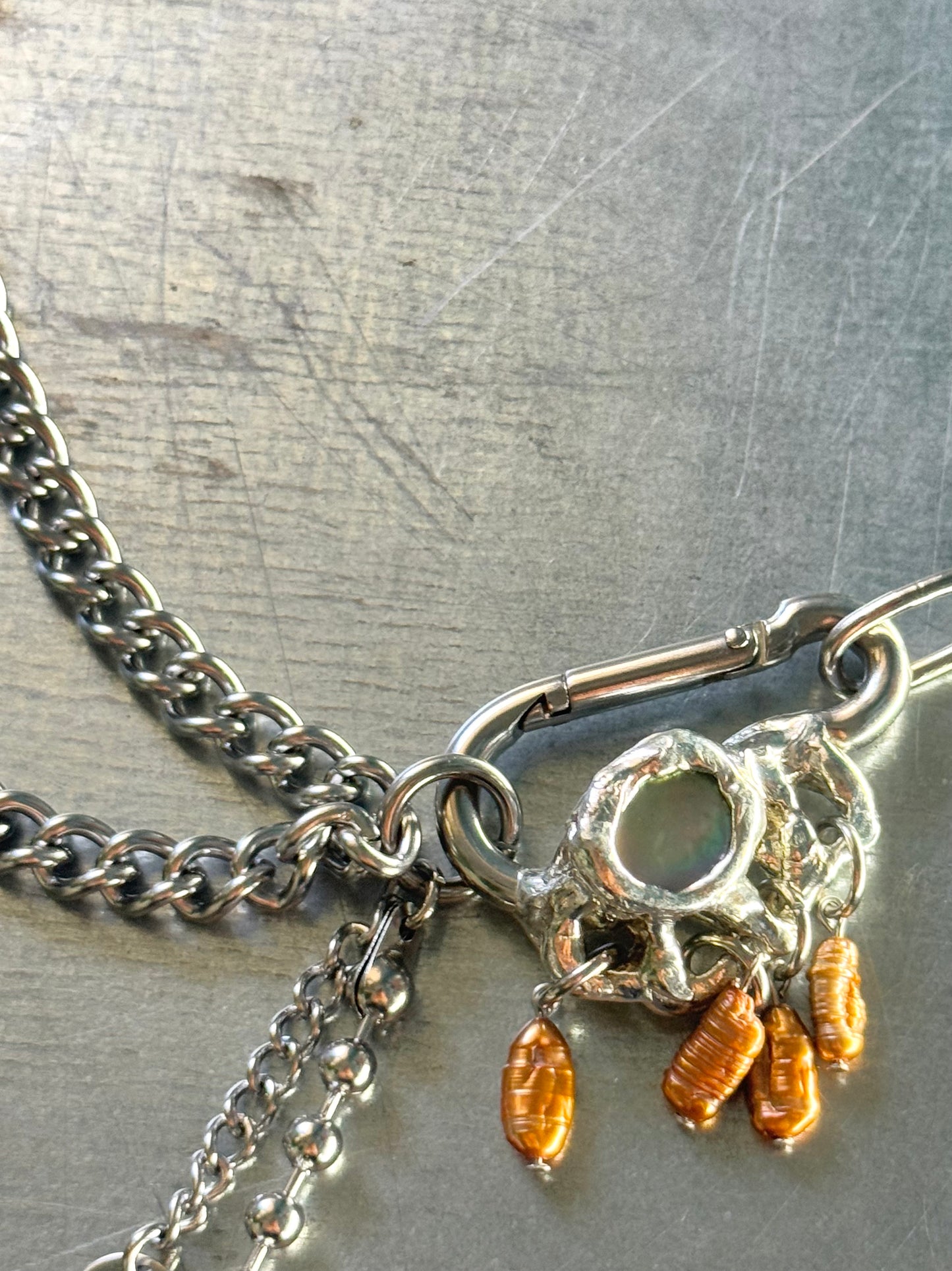 Kaia | soldered Carabiner Necklace