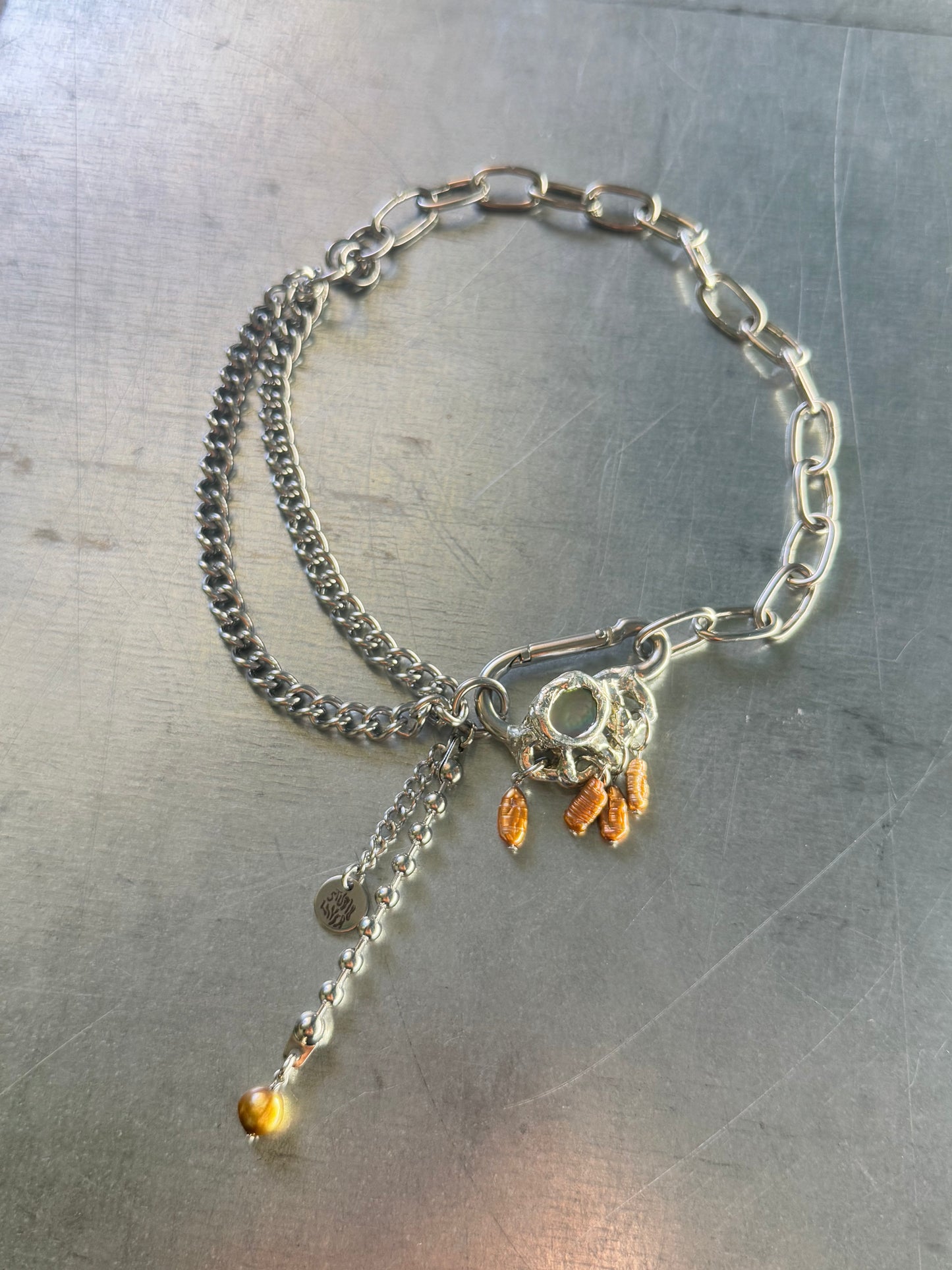Kaia | soldered Carabiner Necklace