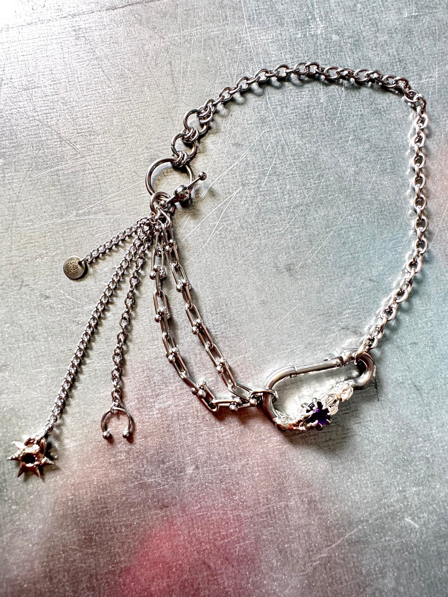 Kira | soldered Carabiner Necklace