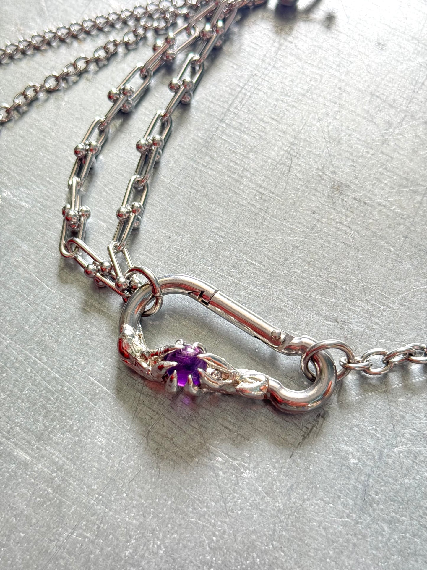 Kira | soldered Carabiner Necklace