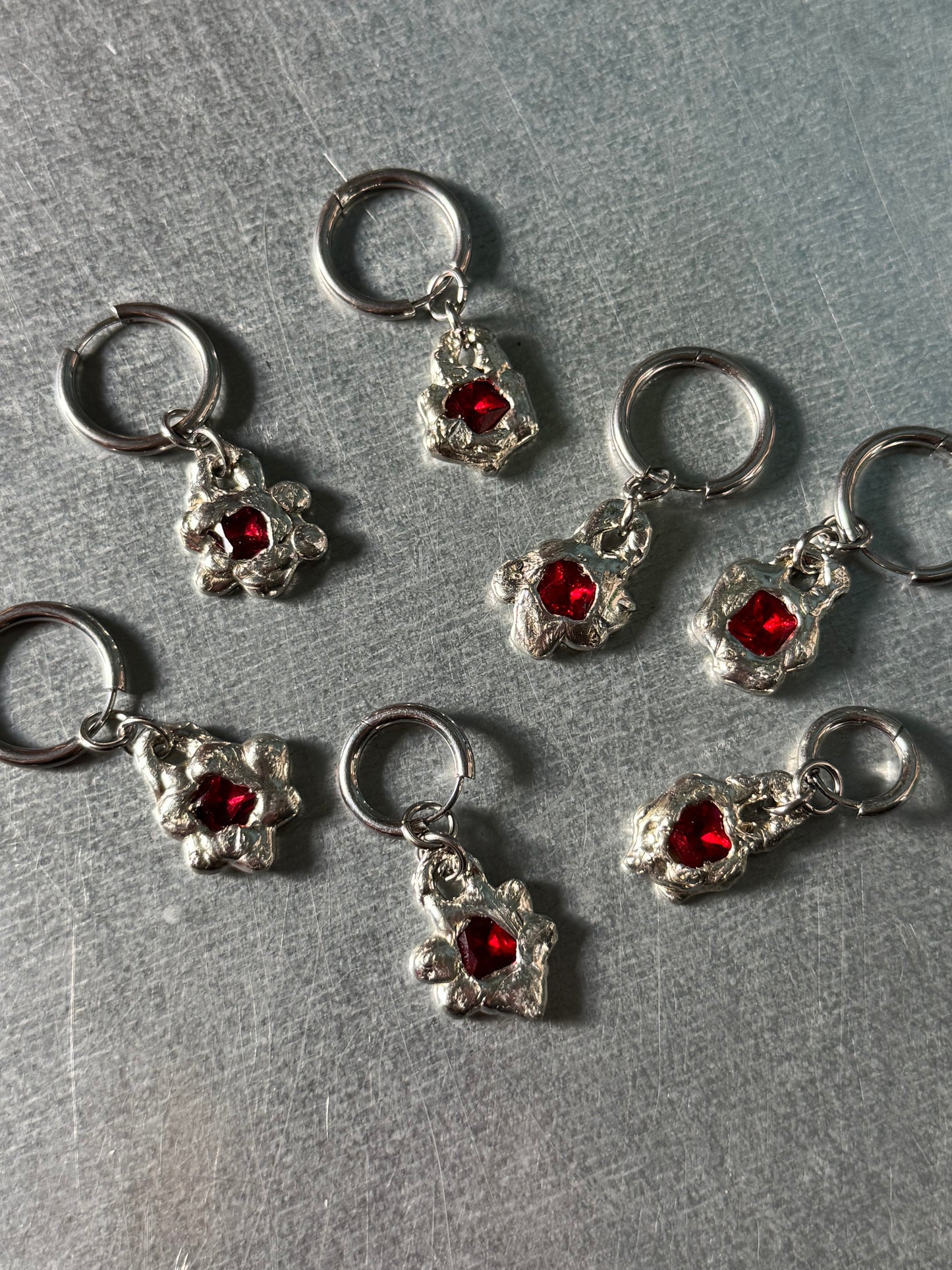Lumae red | soldered Earring