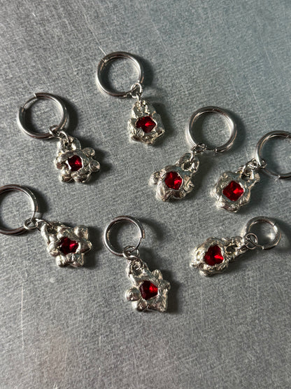 Lumae red | soldered Earring