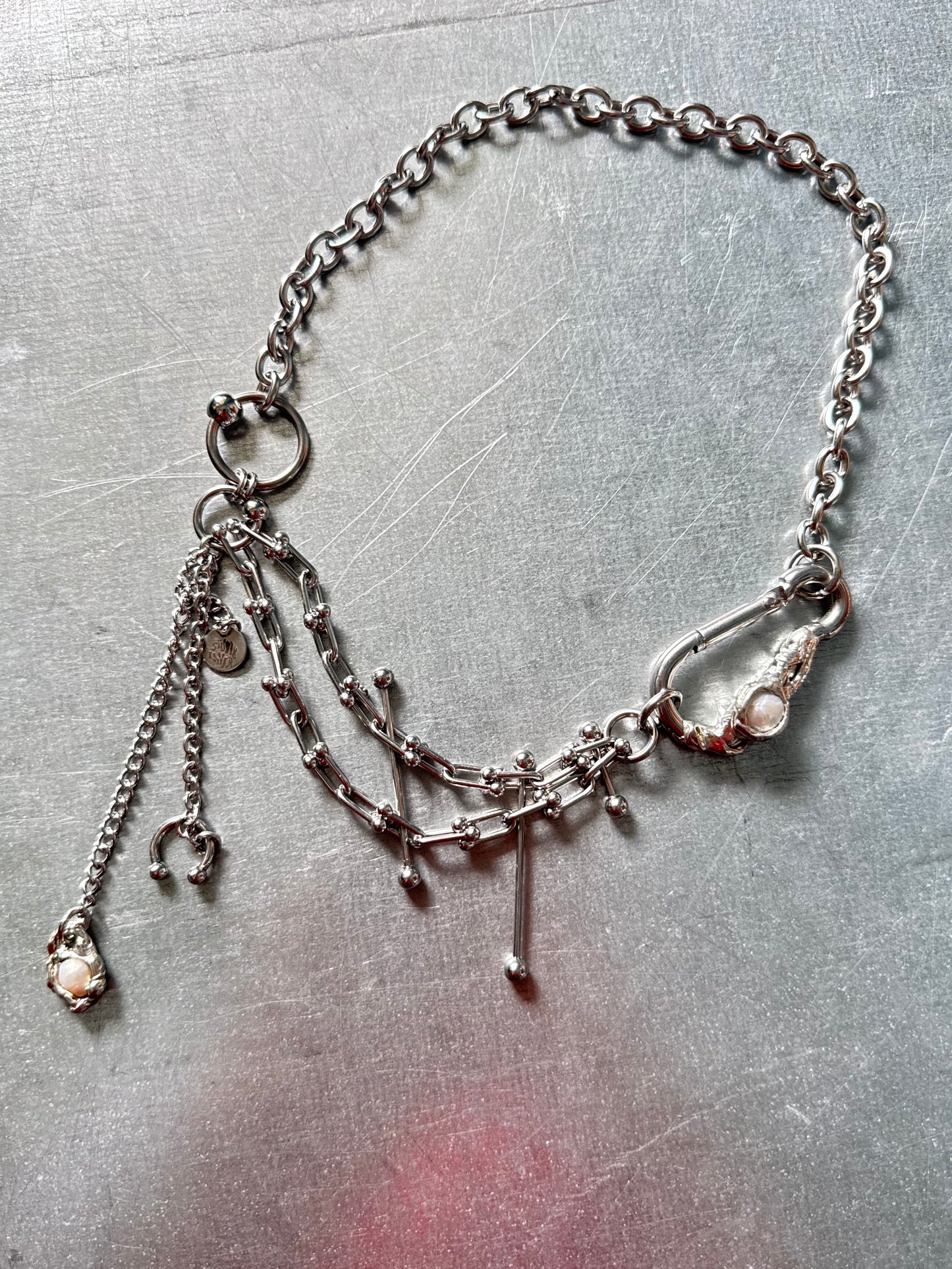 Lune | soldered Carabiner Necklace