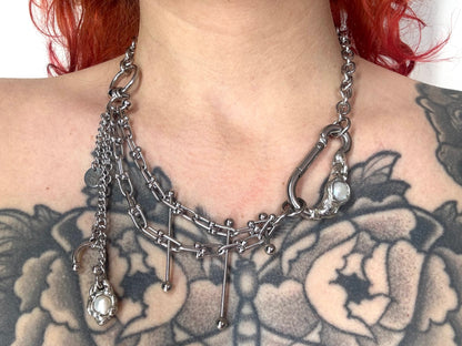 Lune | soldered Carabiner Necklace