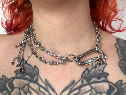 Lysa | soldered Carabiner Necklace