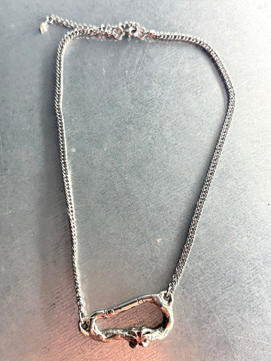 Mirae | soldered Carabiner necklace
