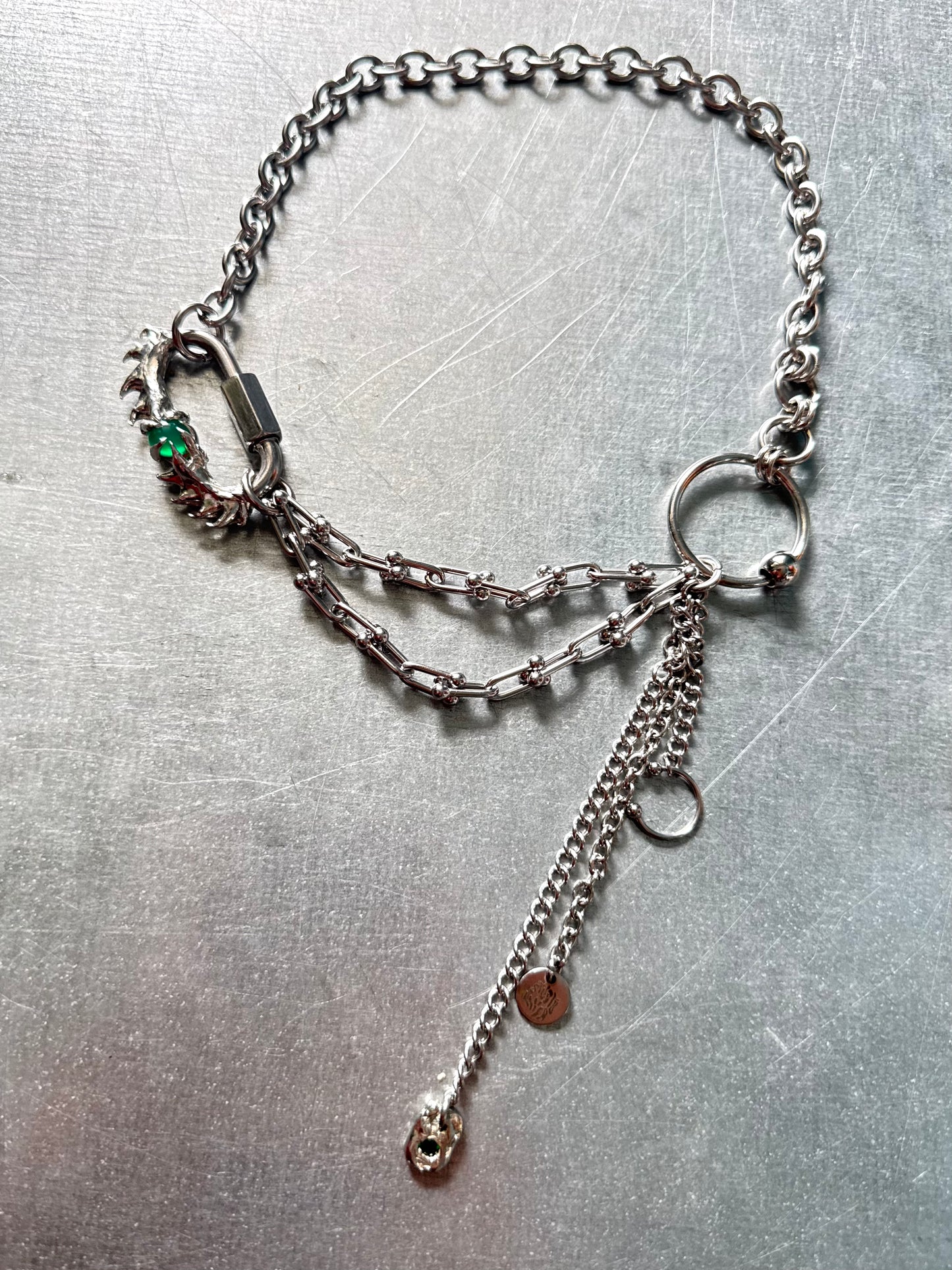 Myra | soldered Carabiner Necklace