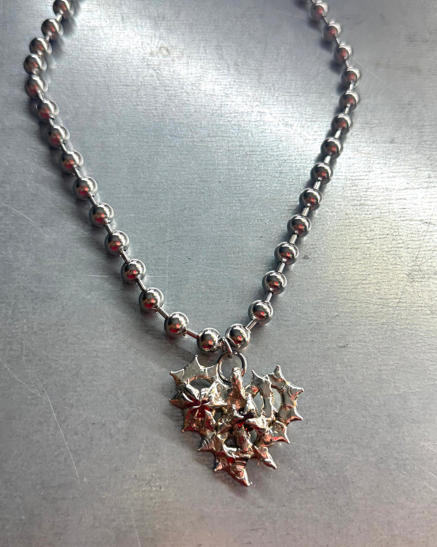 Heart Collection: Obsydia | soldered Necklace