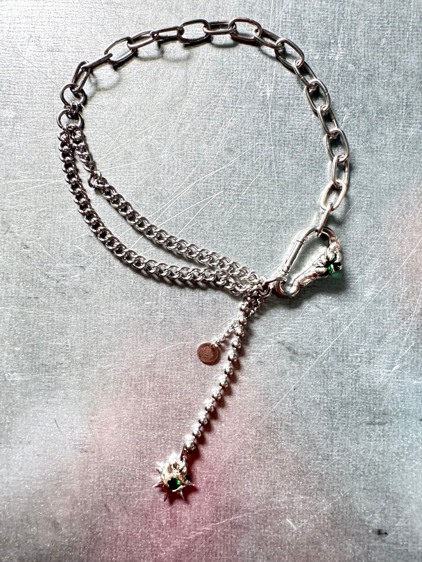 Rhea | soldered Carabiner Necklace