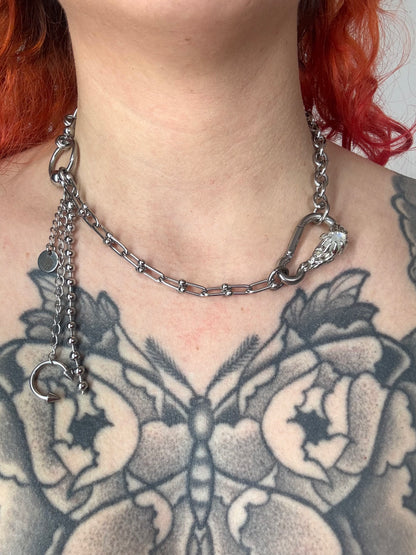 Ryna | soldered Carabiner Necklace