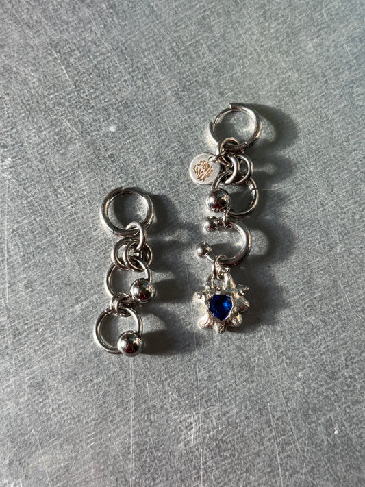 Soleria blue | Chainmail Earring Pair