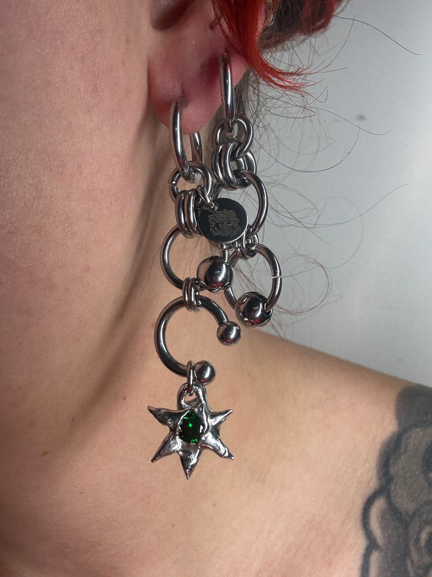 Soleria green | Chainmail Earring Pair