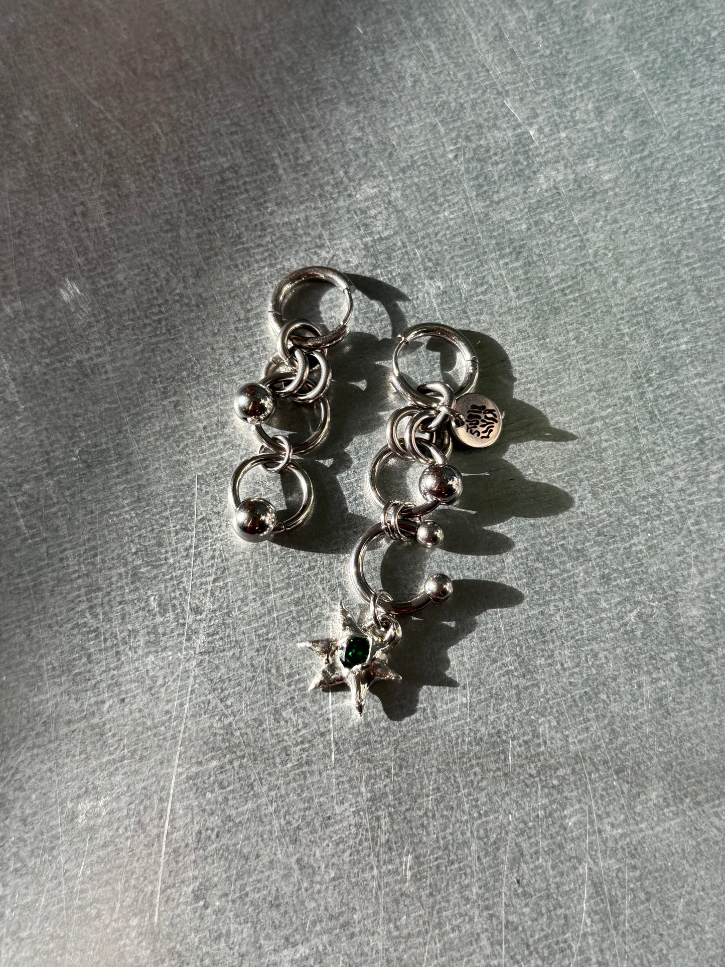 Soleria green | Chainmail Earring Pair