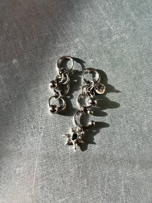 Soleria green | Chainmail Earring Pair