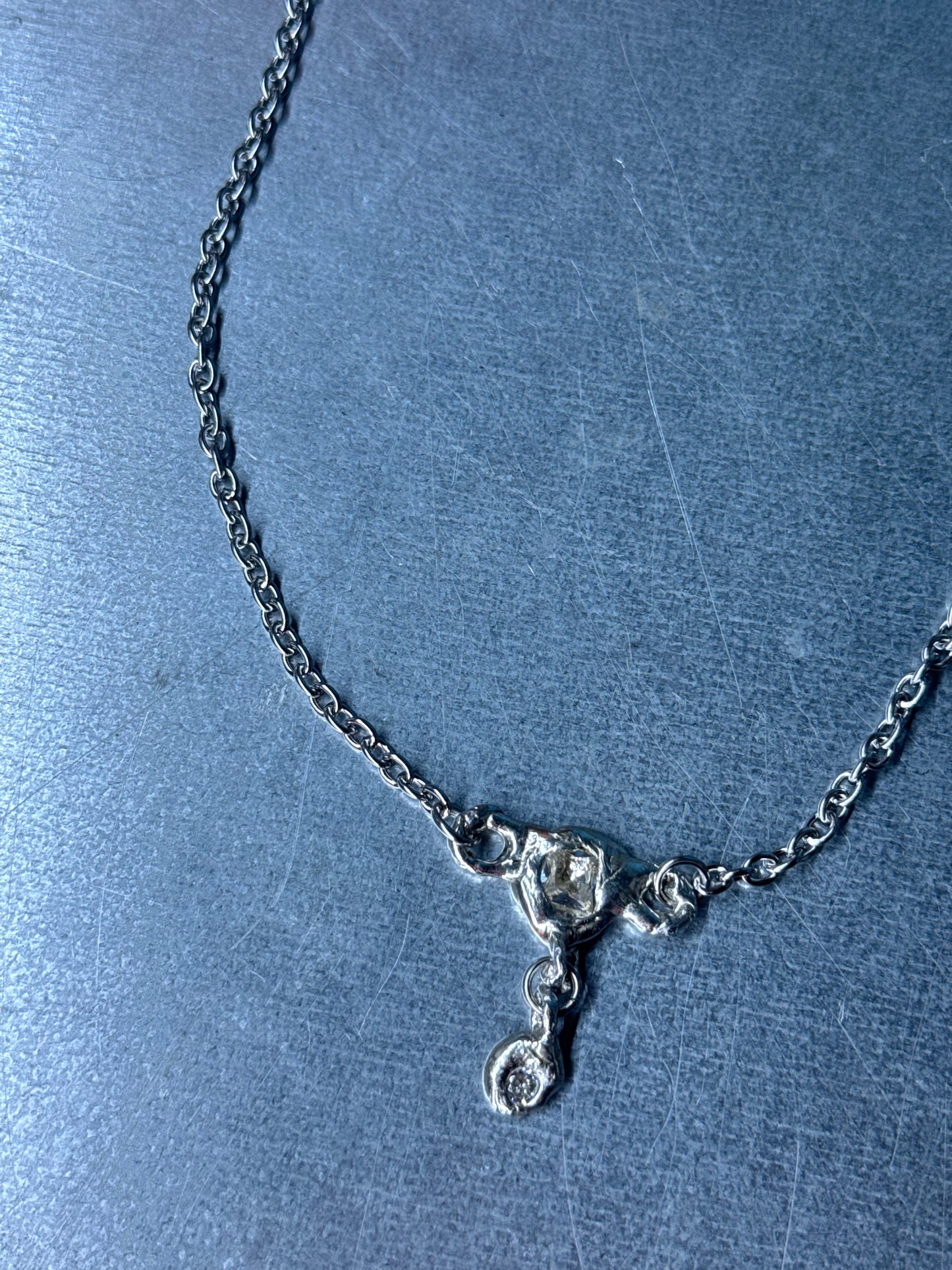 Uterus collection thin chain white | soldered Necklace
