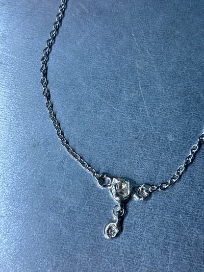 Uterus collection thin chain white | soldered Necklace