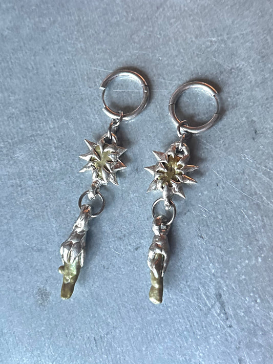 Zuna green | soldered Earring