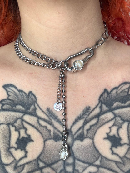 Elora | soldered Carabiner Necklace