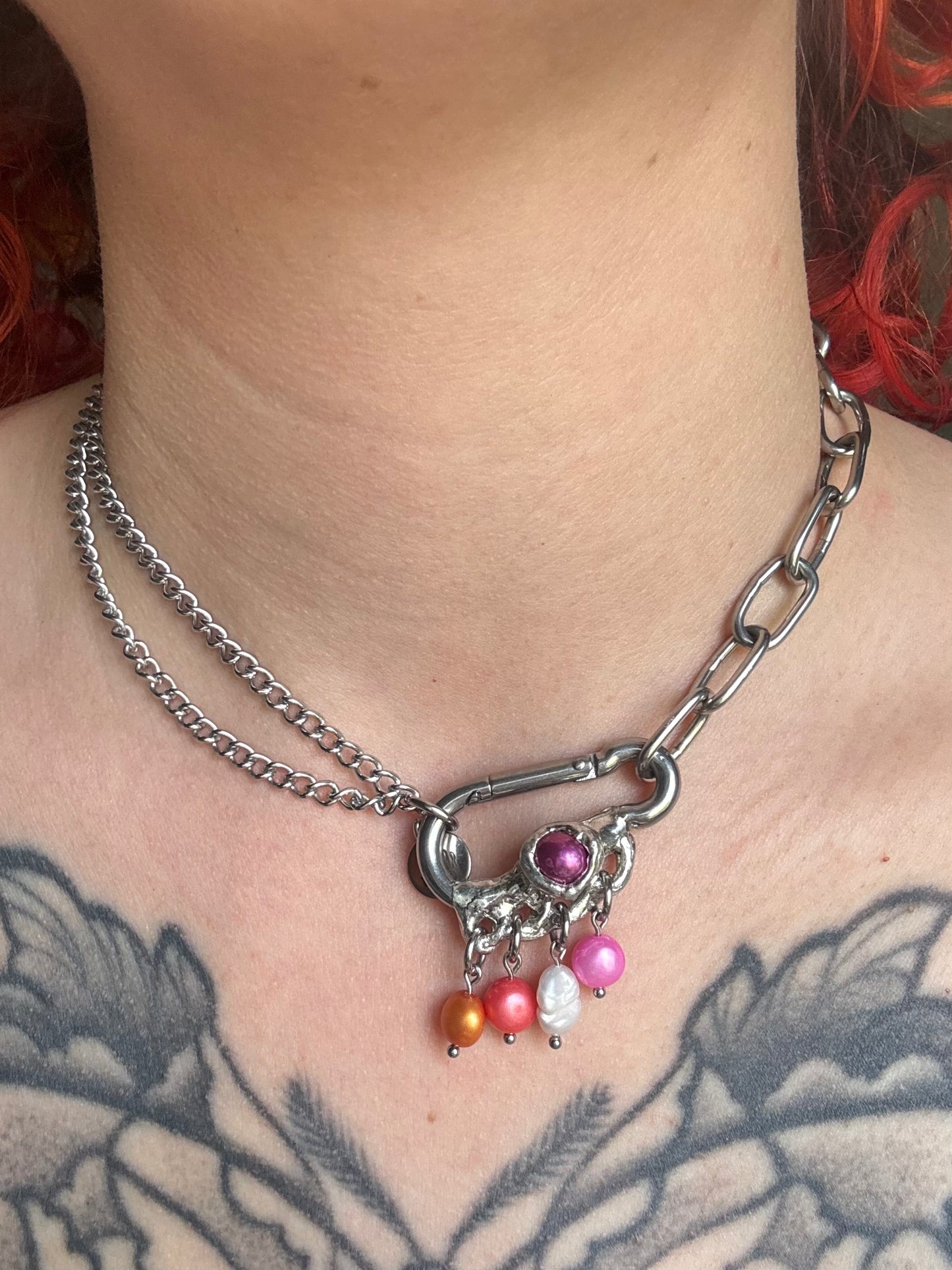 Lesbian I | soldered Carabiner Necklace