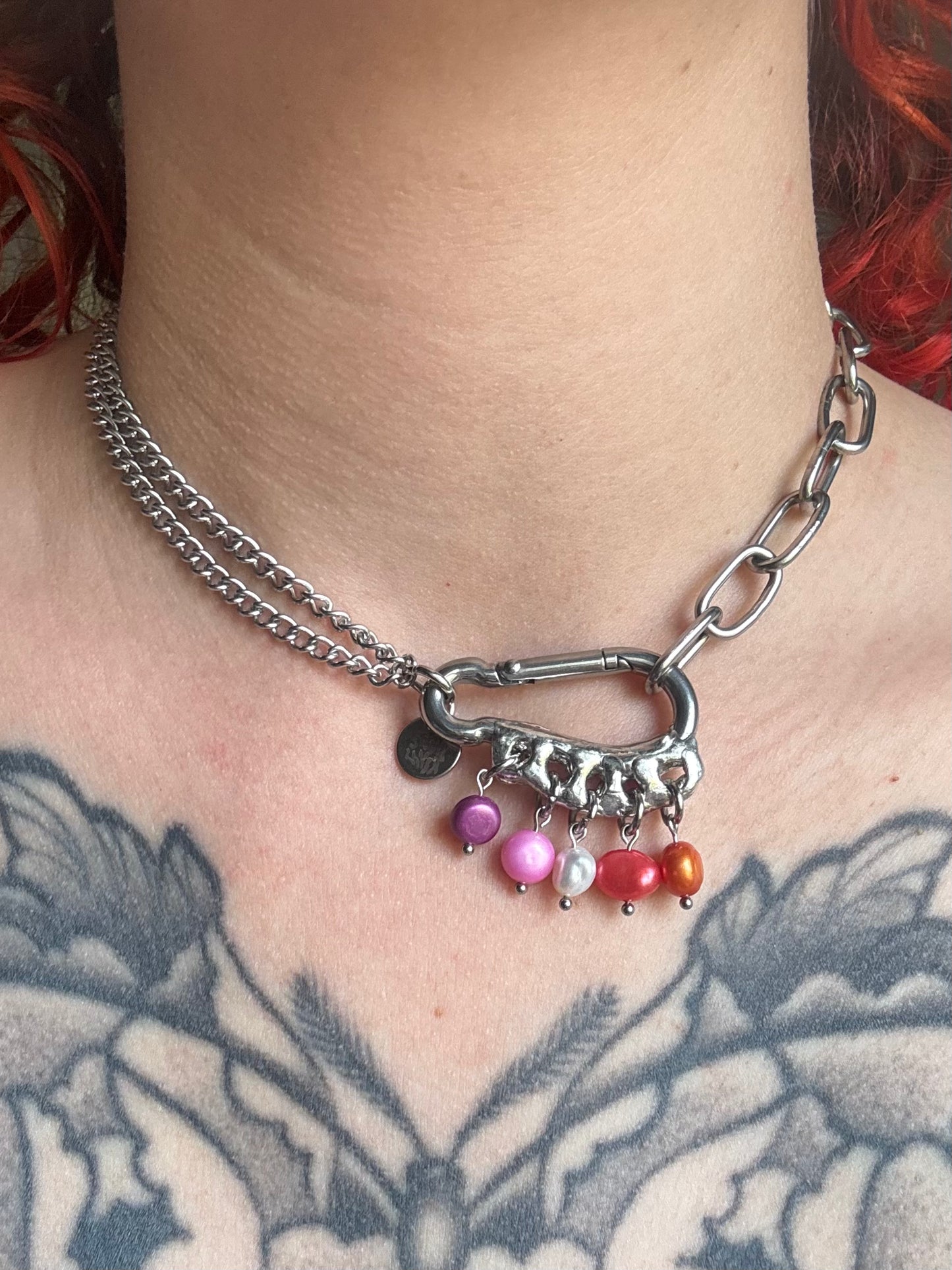 Lesbian II | soldered Carabiner Necklace