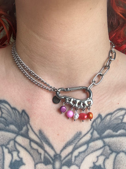 Lesbian II | soldered Carabiner Necklace