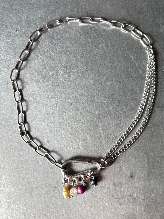 Non Binary | soldered Carabiner Necklace
