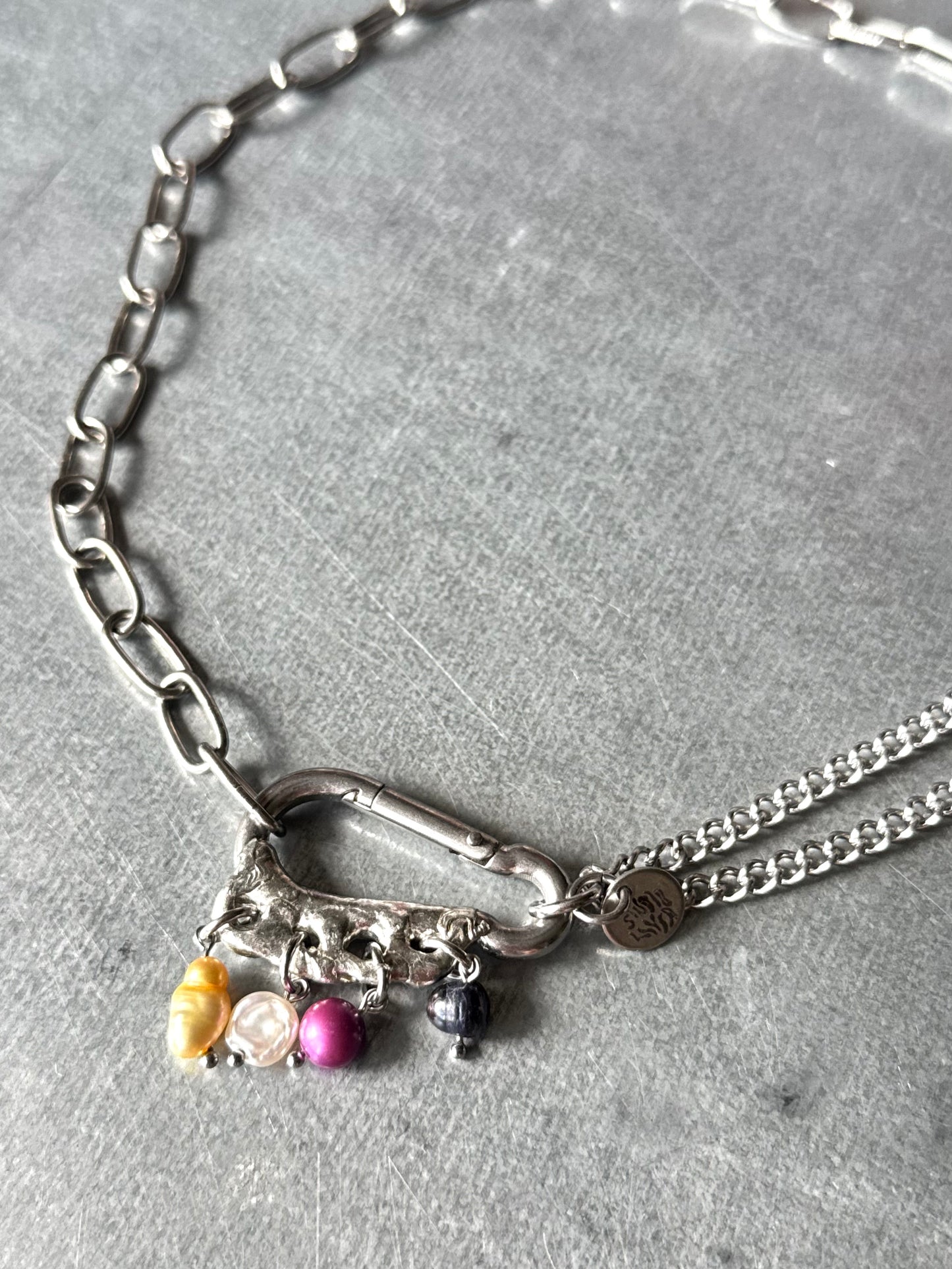 Non Binary | soldered Carabiner Necklace