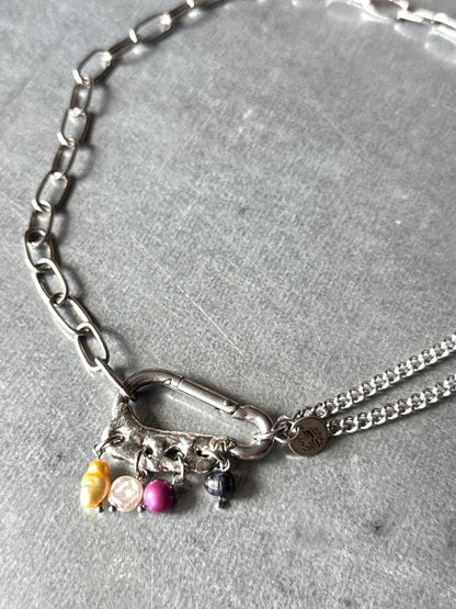 Non Binary | soldered Carabiner Necklace