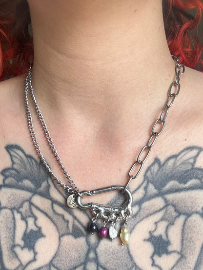 Non Binary | soldered Carabiner Necklace
