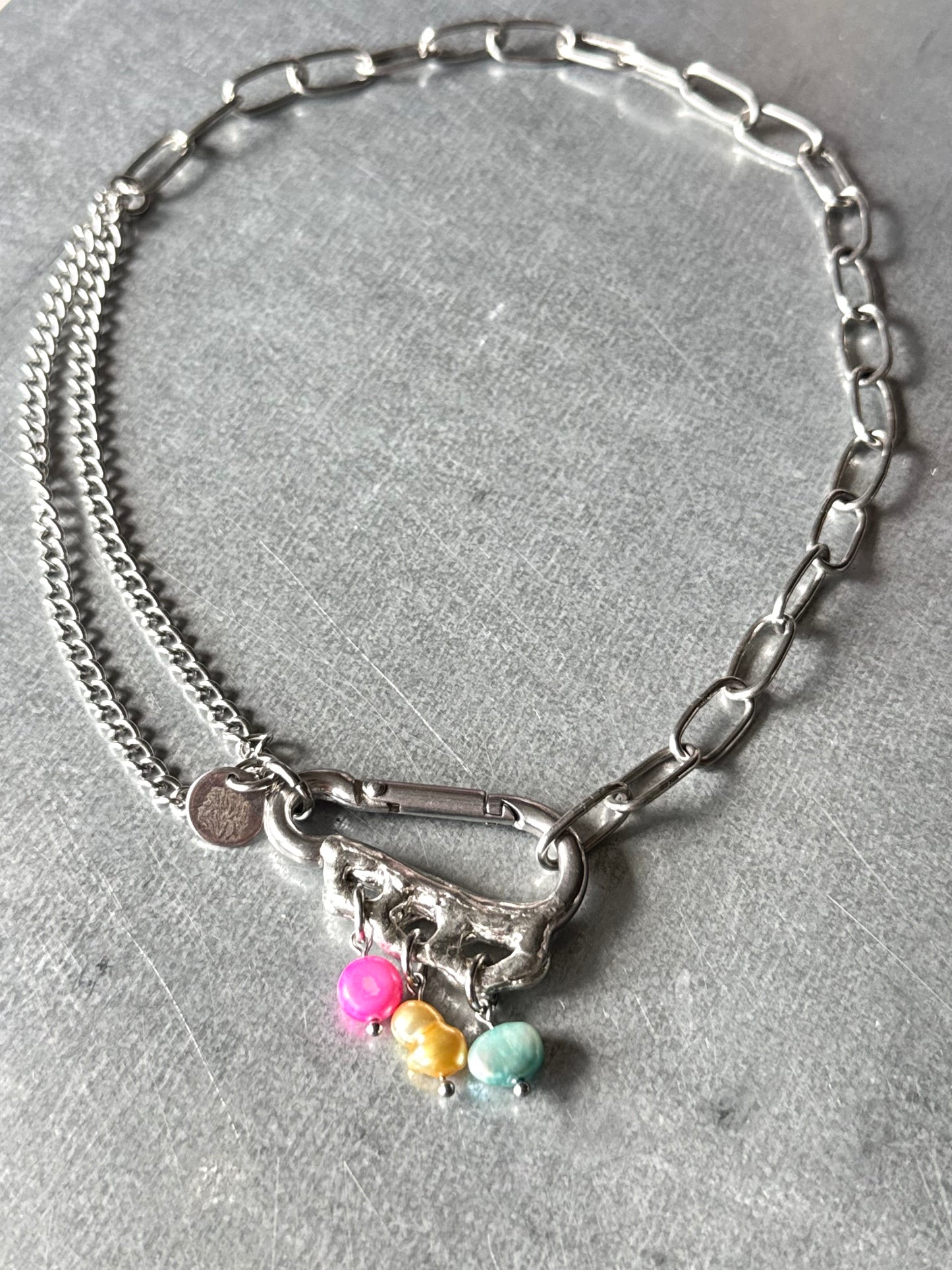 Pan | soldered Carabiner Necklace