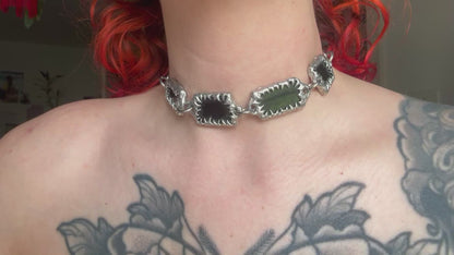 Stained Glass Collection: Mumpfar | soldered choker Necklace