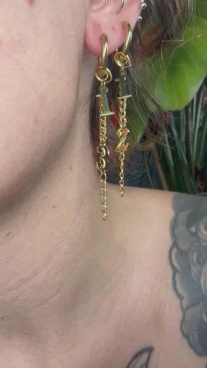 1312 | Earrings gold-colored stainlees steel