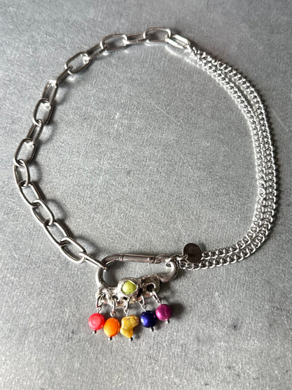Rainbow I | soldered Carabiner Necklace