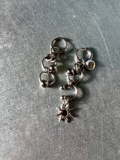 Soleria red | Chainmail Earring Pair
